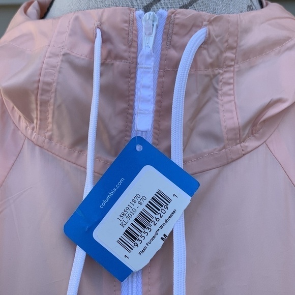 COLUMBIA Flash Forward Women’s Windbreaker - Peach Cloud/Nocturnal - Picture 8 of 16
